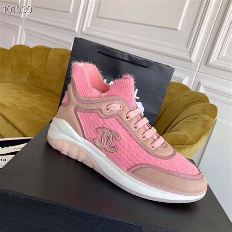 pink chanel tennis shoes|pink chanel sneakers.